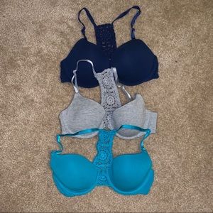 3 Victoria’s Secret Racerback Bras